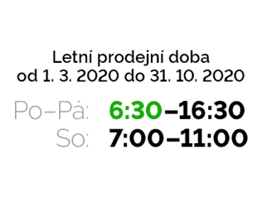 Letní otevírací doba stavebnin Stamont