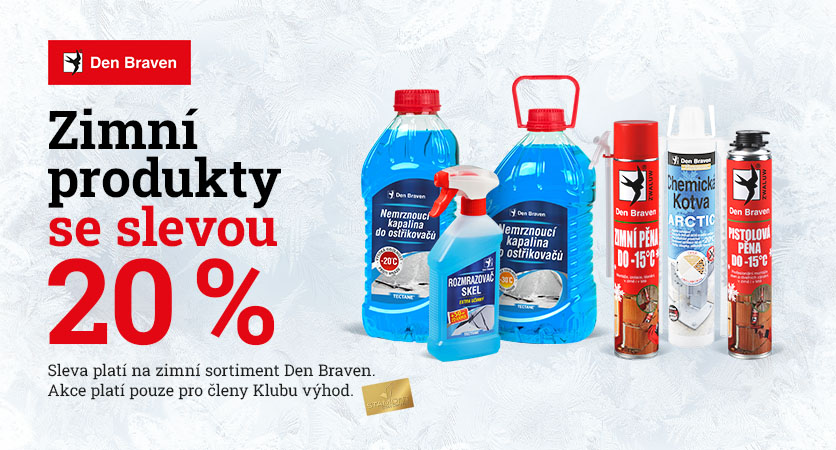 Akce – zimní produkty Den Braven se slevou 20 %