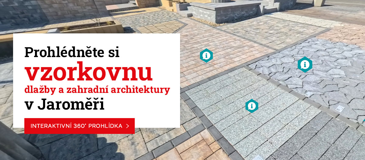 Virtuální prohlídka venkovní vzorkovny dlažby